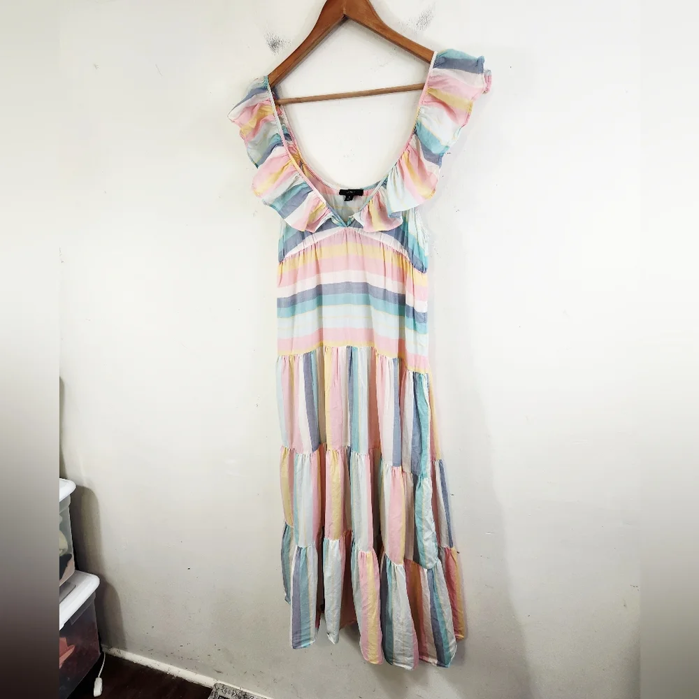 J.crew Stripe Midi Dress - Picture 3 of 8